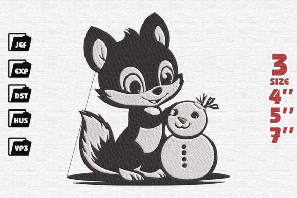 Cute Skunk Embroidery: A Holiday Design Review