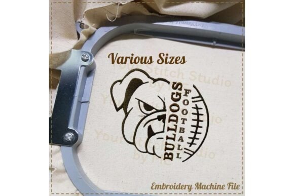 Review: Bulldog Football Embroidery Design for Sports Projects