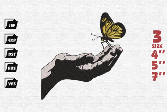 Review: Hand Holding a Butterfly Embroidery for Brands