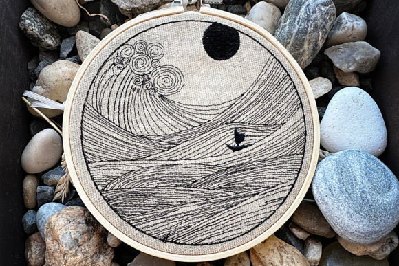 Review: Japanese Boat on Sea Embroidery Design