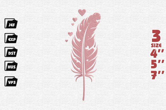 Reviewing Feather with Hearts Embroidery for Gifts