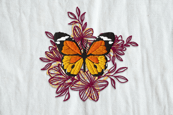 Reviewing the Butterfly Patch Embroidery with Floral