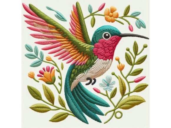 Reviewing the Embroidery-style Hummingbird Stitched in for Holiday Collections
