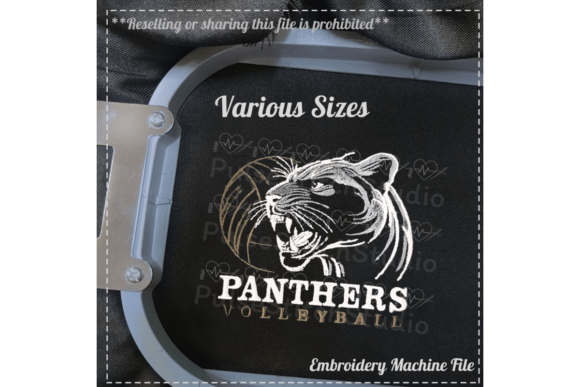 Reviewing the Panther Volleyball Embroidery Design